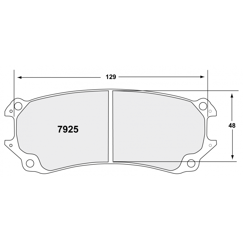 Sprint / medium distance compound with smooth bite. Race brake pads - Porsche 991 GT3R
rear brake pad